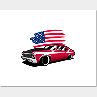 Red Nova SS classic coupe Posters and Art